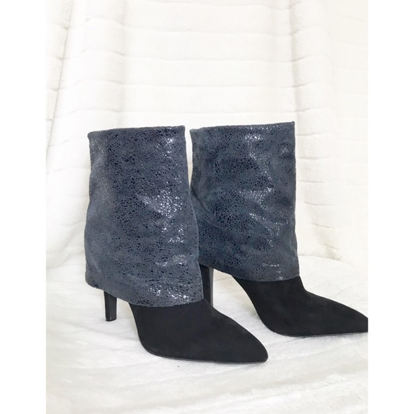 BCBGeneration EARLA Blk Fold Over Glitzy Booties - Picture 1 of 8
